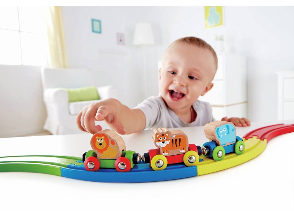 Hape Comboio de animais em madeira