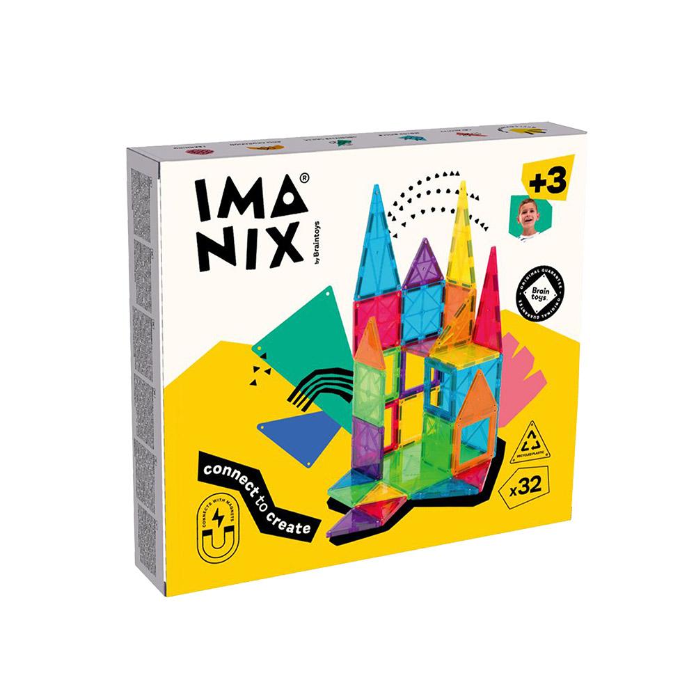 BRAINTOYS IMANIX Jogo blocos Magnético Classic 32 pçs