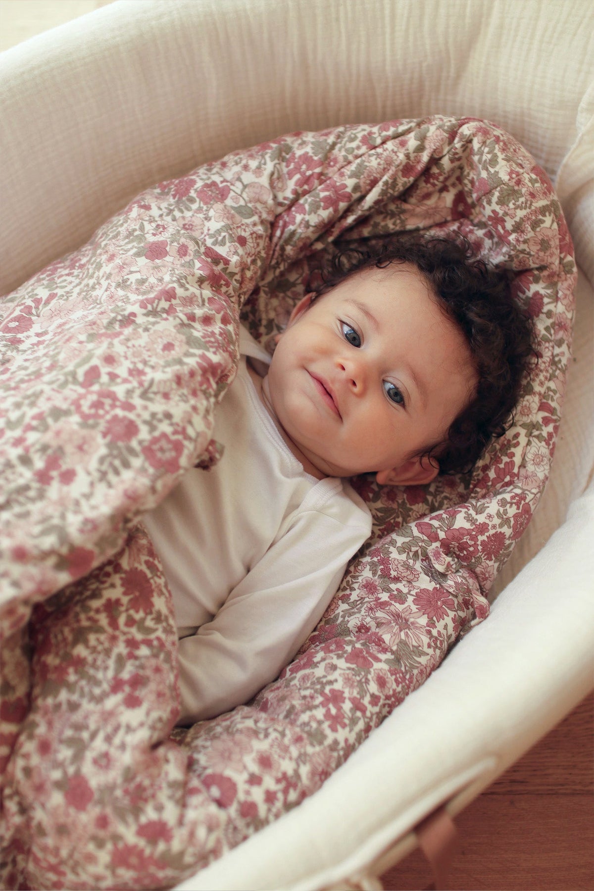 Saco para alcofa de inverno MolisandCo no padrão Winter Commelina, para carrinho de passeio