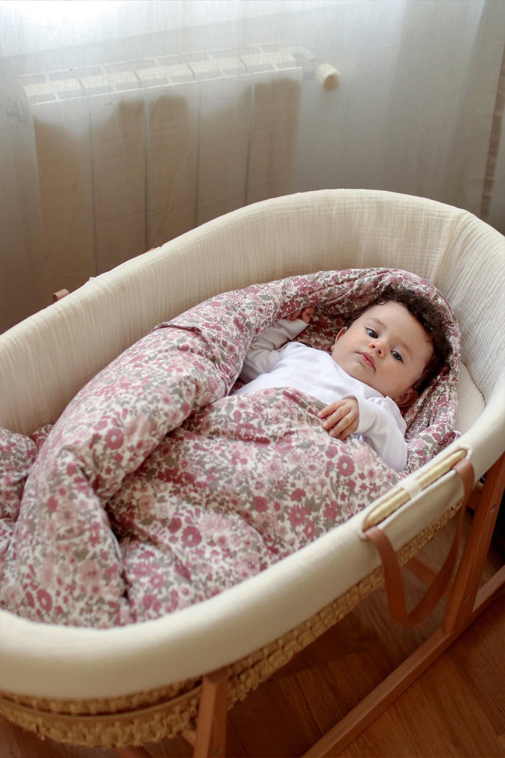 Saco para alcofa de inverno MolisandCo no padrão Winter Commelina, para carrinho de passeio