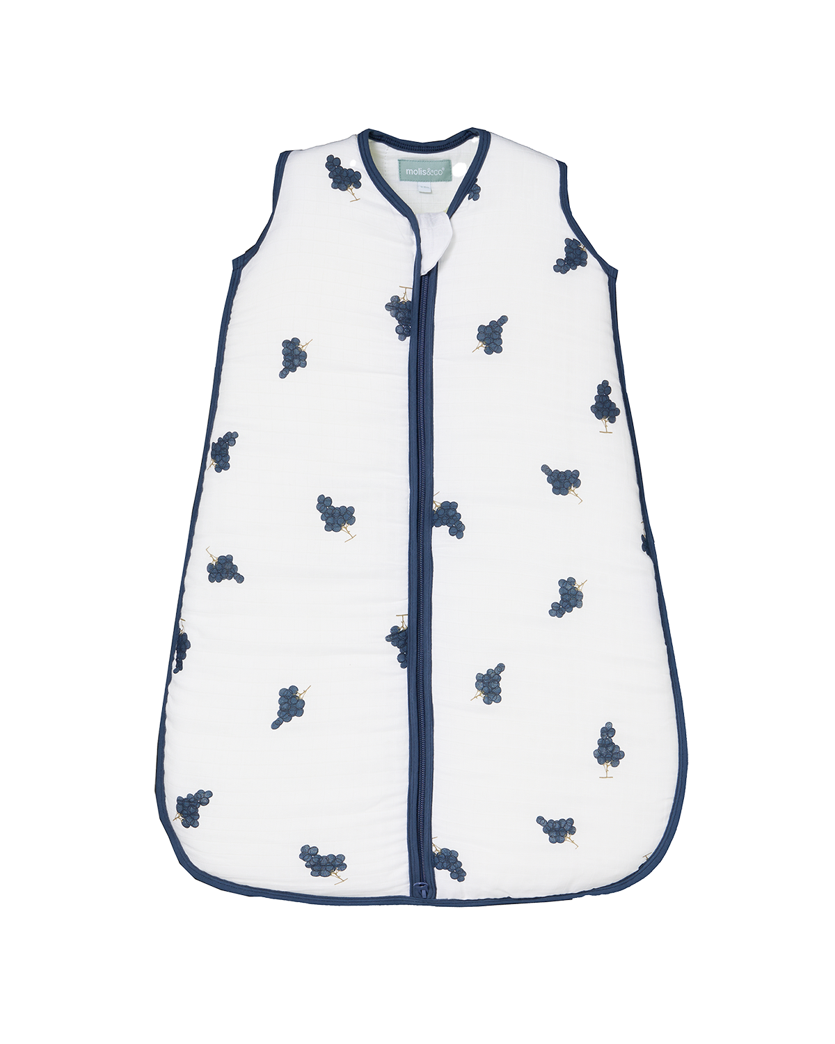 MolisandCo saco de dormir sem pés TOG 2.5 Bamboo muslin - Grapes