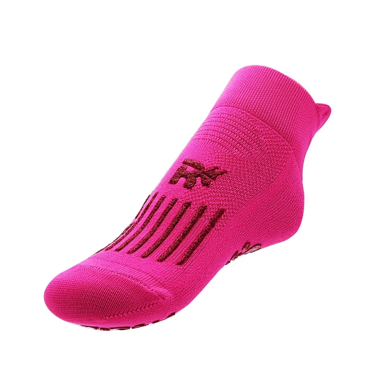 Meia desportiva REVENGE Kids Gym rosa, com tecido respirável e reforçado, projetada para conforto e aderência em atividades físicas infantis.

