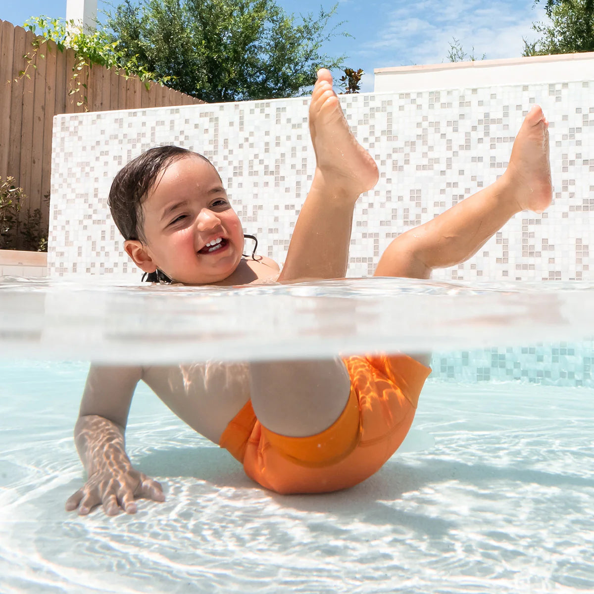 Splash About - Fralda / Cueca Reutilizável Praia/ Piscina Happy Nappy Neon Orange