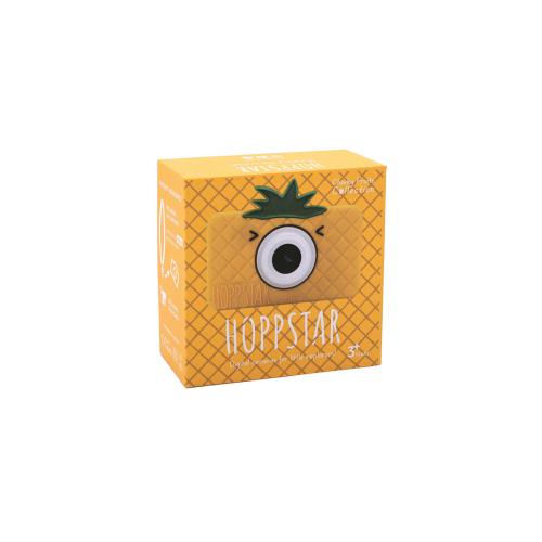 Caixa da máquina fotográfica digital Hoppstar Rookie Pina Coolada, com a imagem do produto e marca Hoppstar.