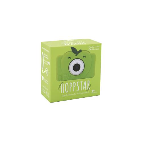 Caixa verde da máquina fotográfica Hoppstar Rookie Mr. Smithy, mostrando o produto e a marca.