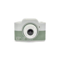 Máquina fotográfica digital Hoppstar Expert Laurel de cor verde menta e branco vista frontal.