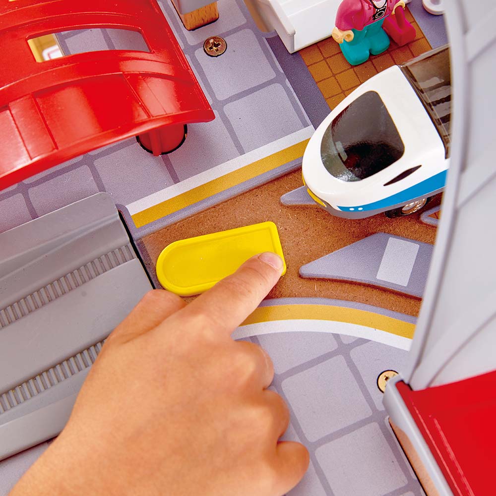 Hape Mega Kit Construção cidade e estação comboios