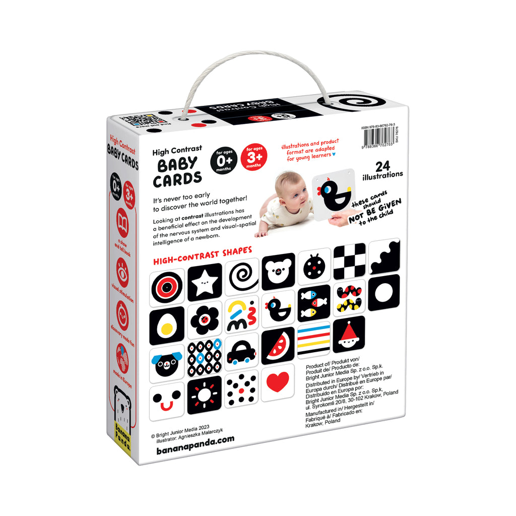 Banana Panda High Contrast Cards 24 units (0 and 3 months+)