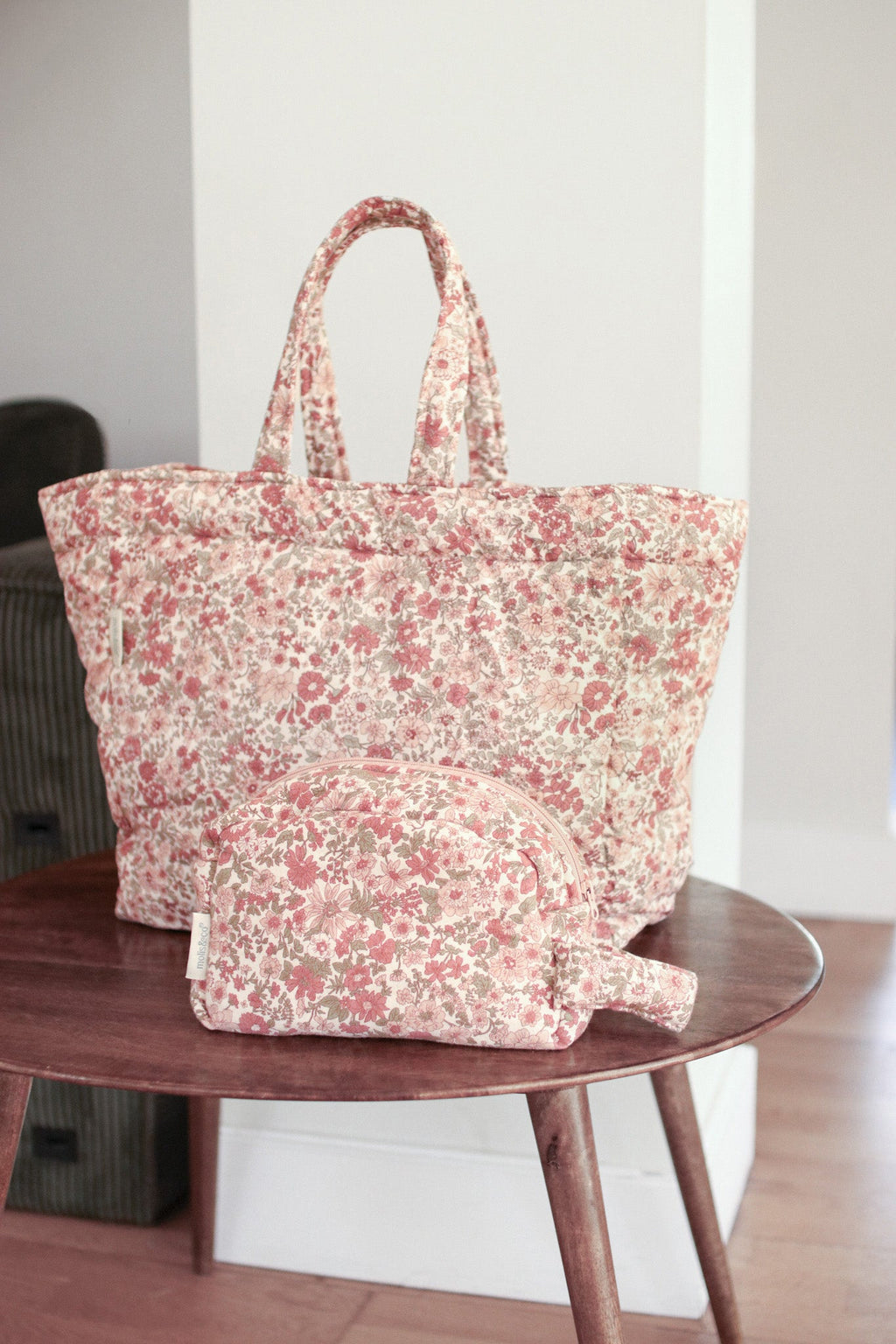 Shopper bag MolisandCo Winter Commelina em algodão macio e resistente, com asas largas, saco espaçoso para o dia a dia