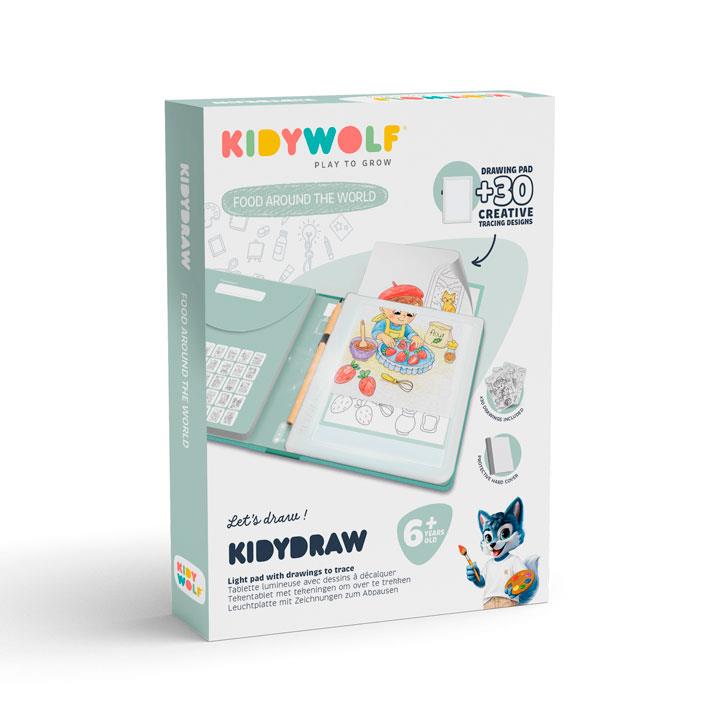 KidyWolf Mesa de Dibujo Ilustrada con Luz Verde