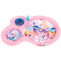 Ludi Tapete de água Insuflável Sereia - Jogo Sensorial em tons de rosa, com design em forma de 8, elementos aquáticos internos e detalhes de sereia.