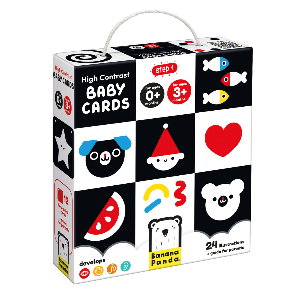 Banana Panda High Contrast Cards 24 units (0 and 3 months+)