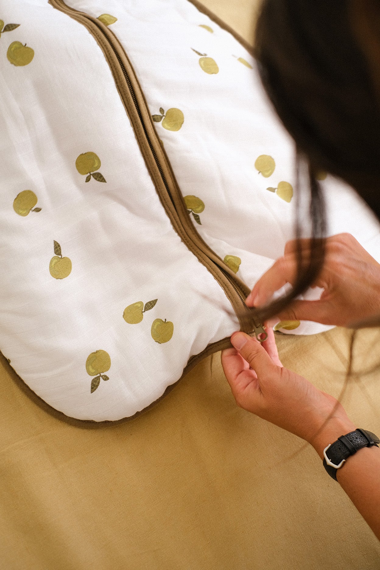 MolisandCo saco de dormir sem pés TOG 2.5 Bamboo muslin - Apples