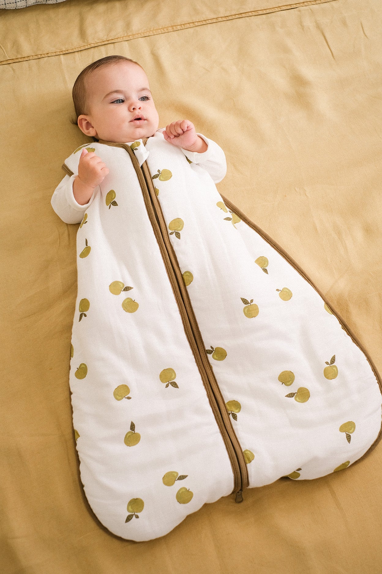 MolisandCo saco de dormir sem pés TOG 2.5 Bamboo muslin - Apples