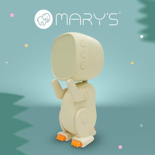 Mary's White Robot Dinosaur Alarm Clock