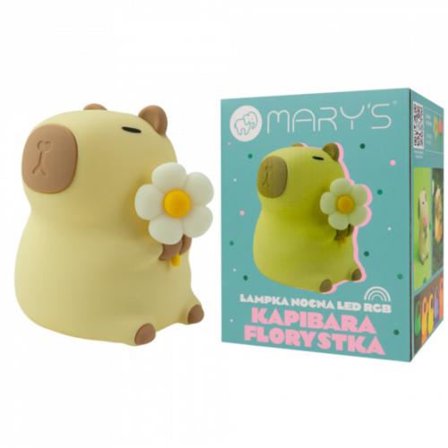 Mary's Capybara LED Night Light with Flowers