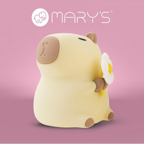 Mary's Capybara LED Night Light with Flowers