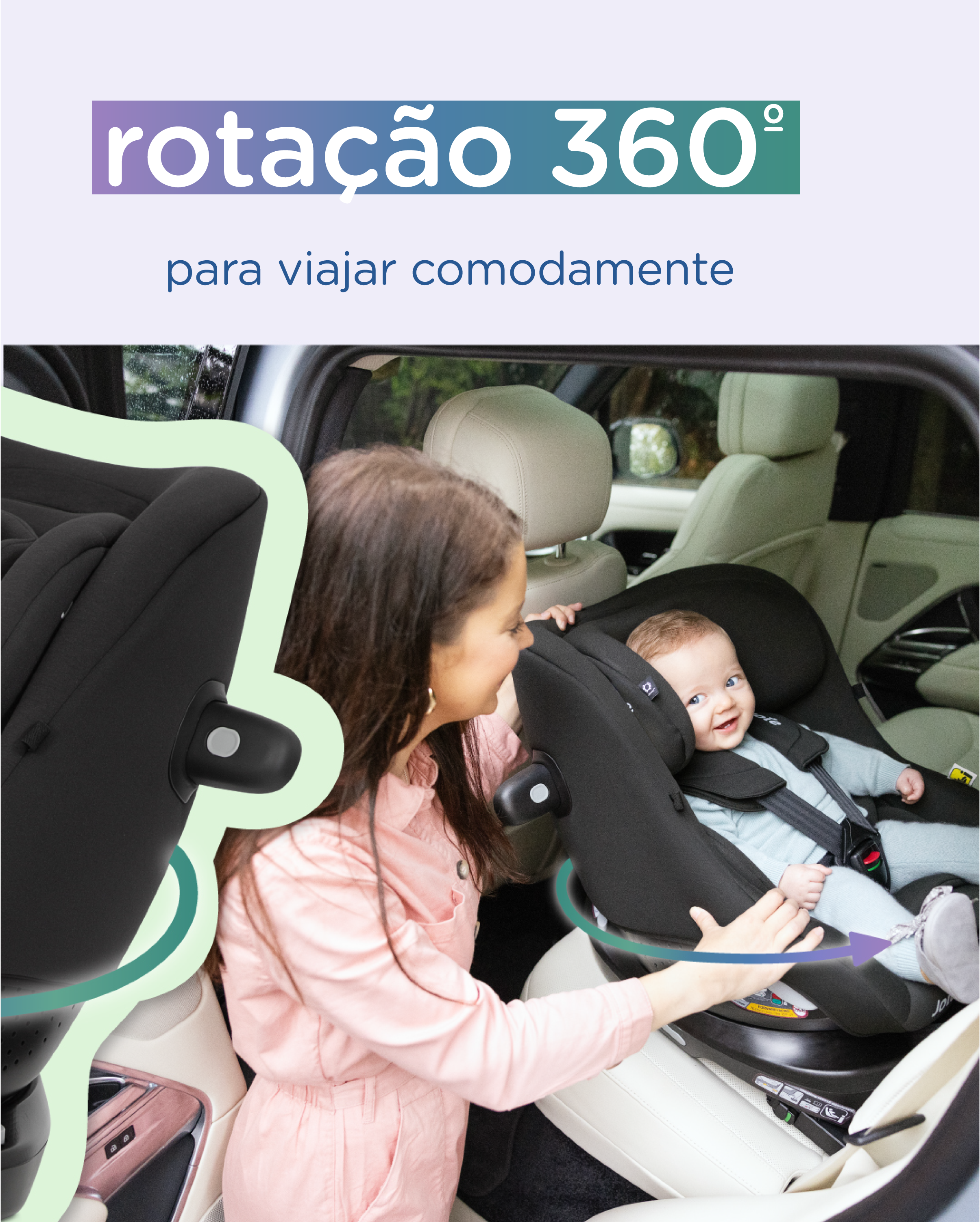 Cadeira Auto Joie I-Pivot 360  | 40cm - 105cm