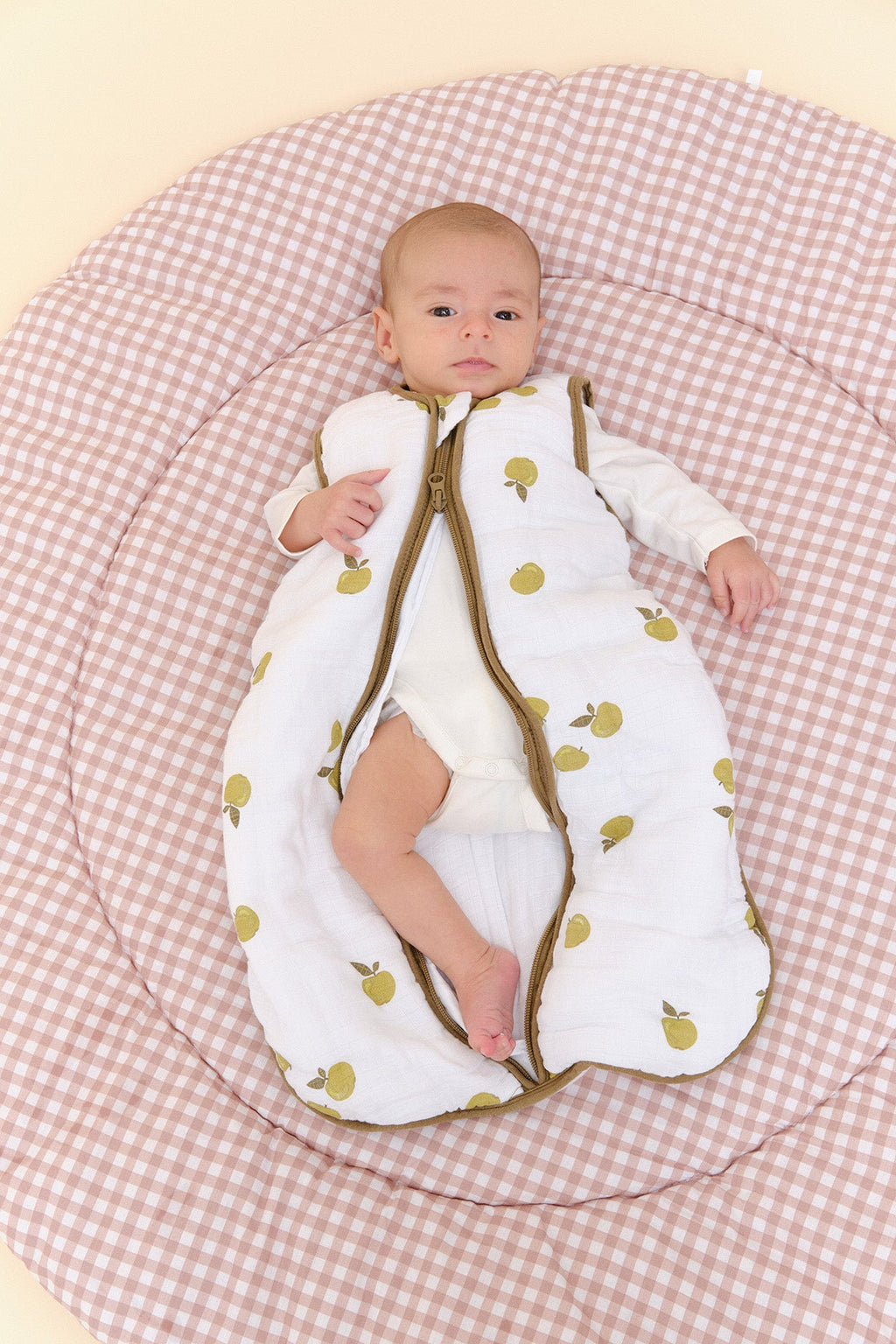 MolisandCo saco de dormir sem pés TOG 2.5 Bamboo muslin - Apples