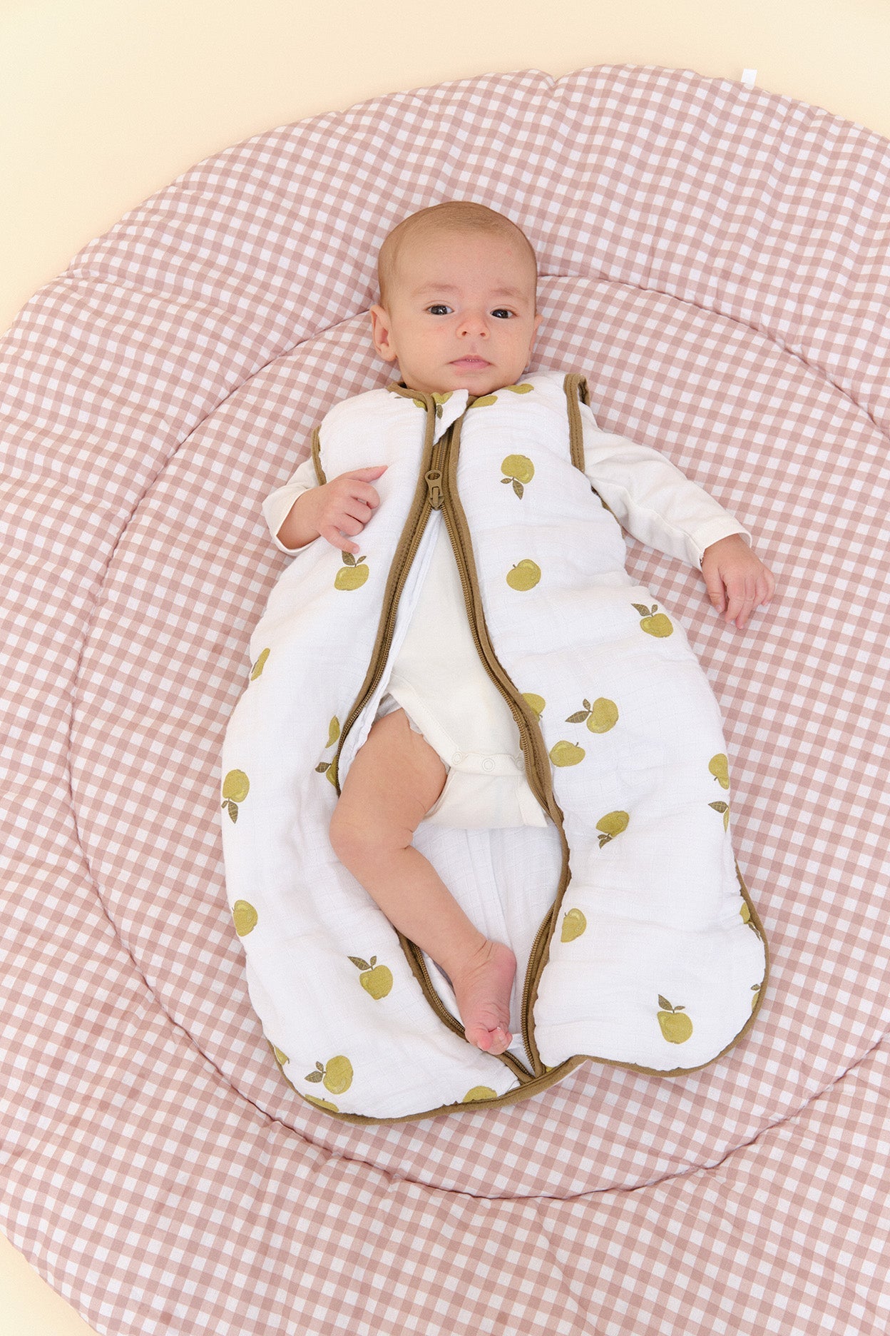 MolisandCo saco de dormir sem pés TOG 2.5 Bamboo muslin - Apples