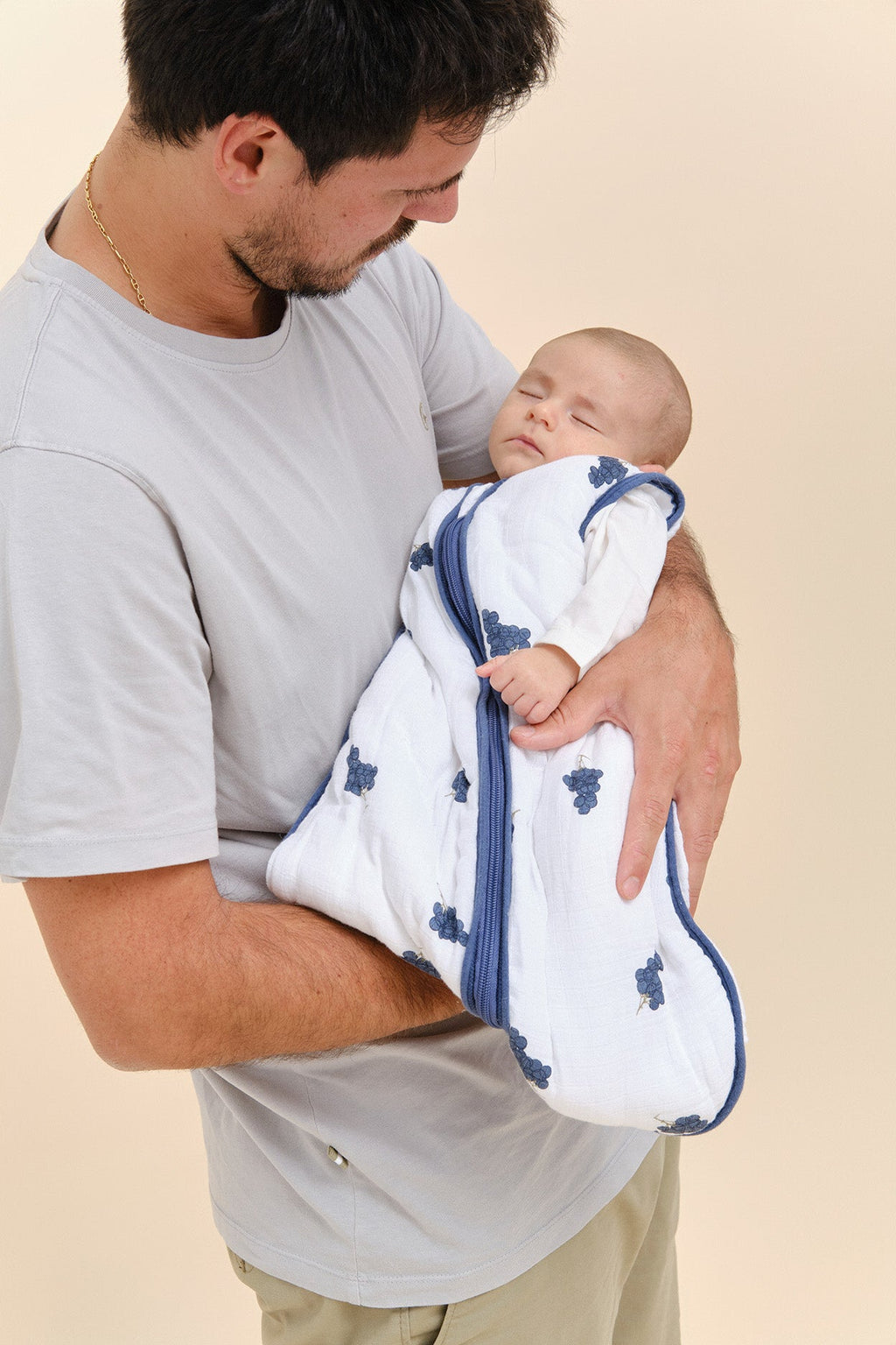 MolisandCo saco de dormir sem pés TOG 2.5 Bamboo muslin - Grapes
