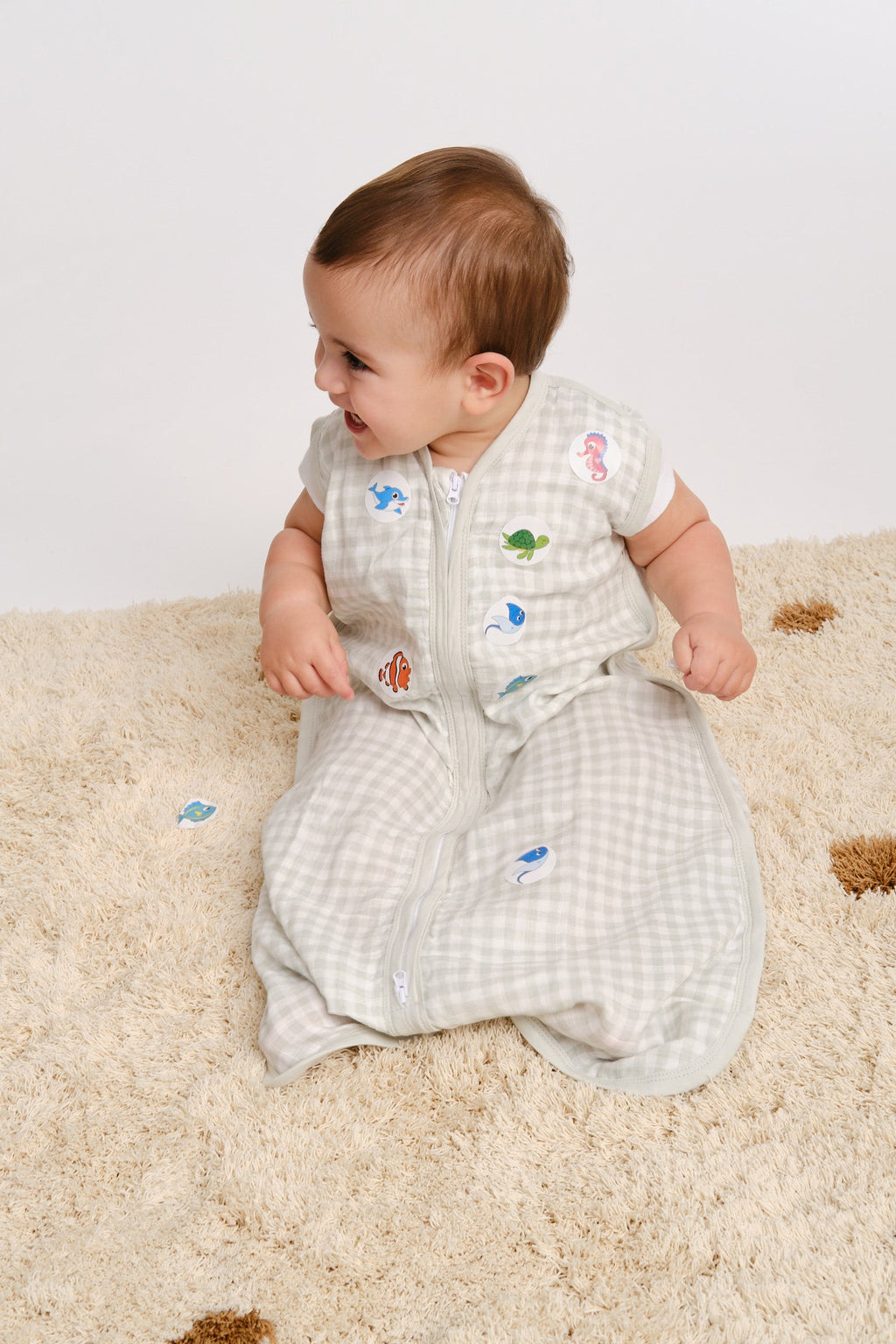 MolisandCo saco de dormir sem pés TOG 0.5 Bamboo muslin - Mercury
