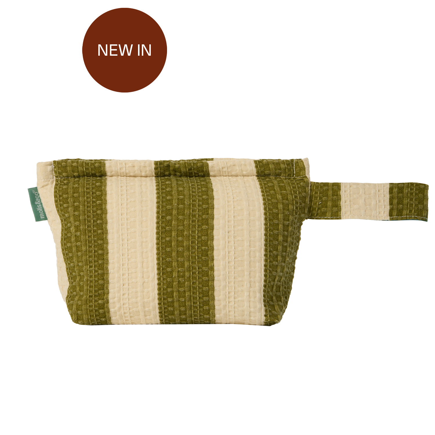 MolisandCo Necessaire Khaki & Cream Stripes