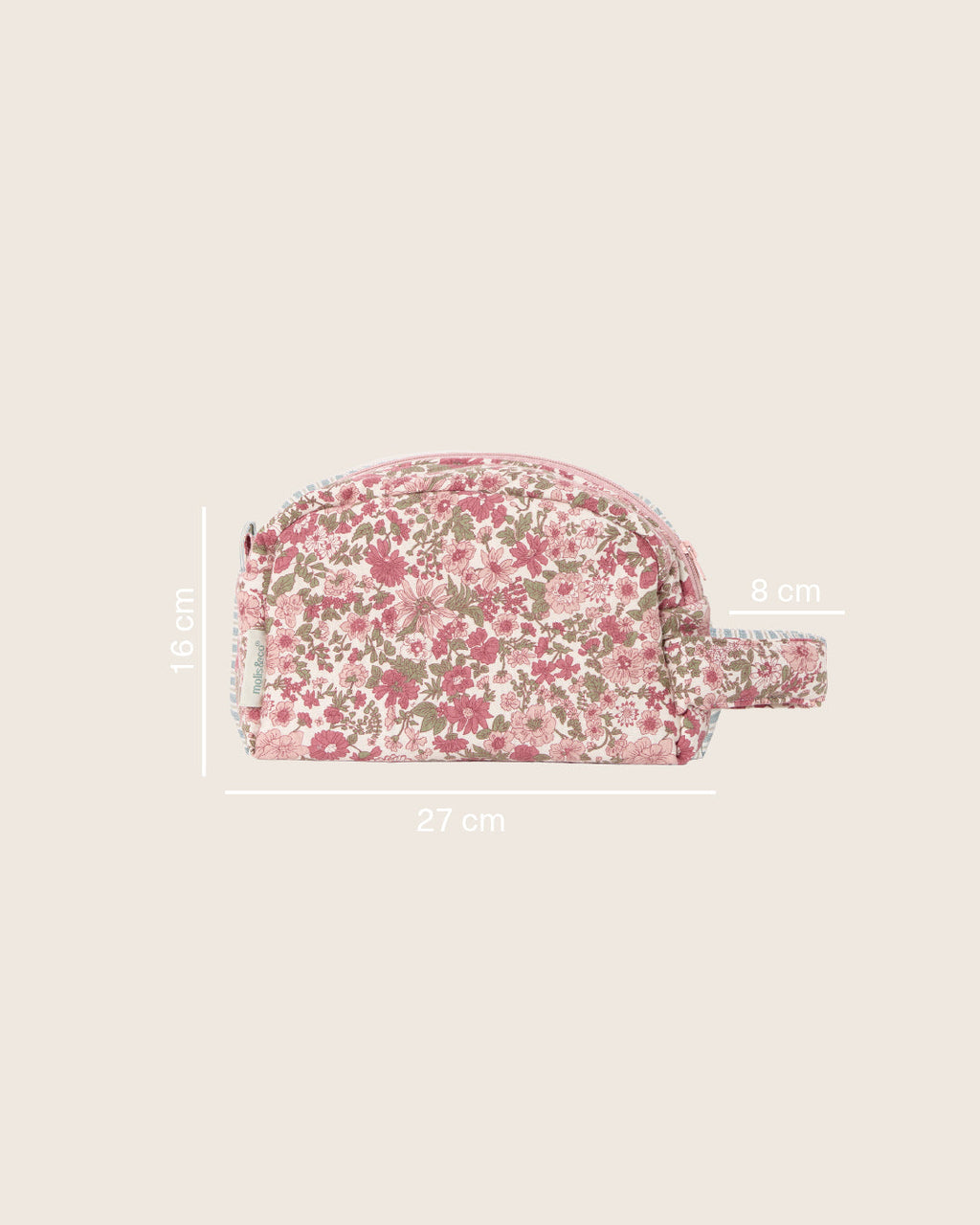 Necessaire de viagem MolisandCo no padrão Winter Commelina, bolsa acolchoada e impermeável para os acessórios do bebé
