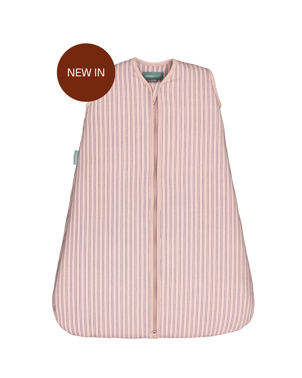 MolisandCo saco de dormir sem pés TOG 2.5 Navy and Pink Stripes