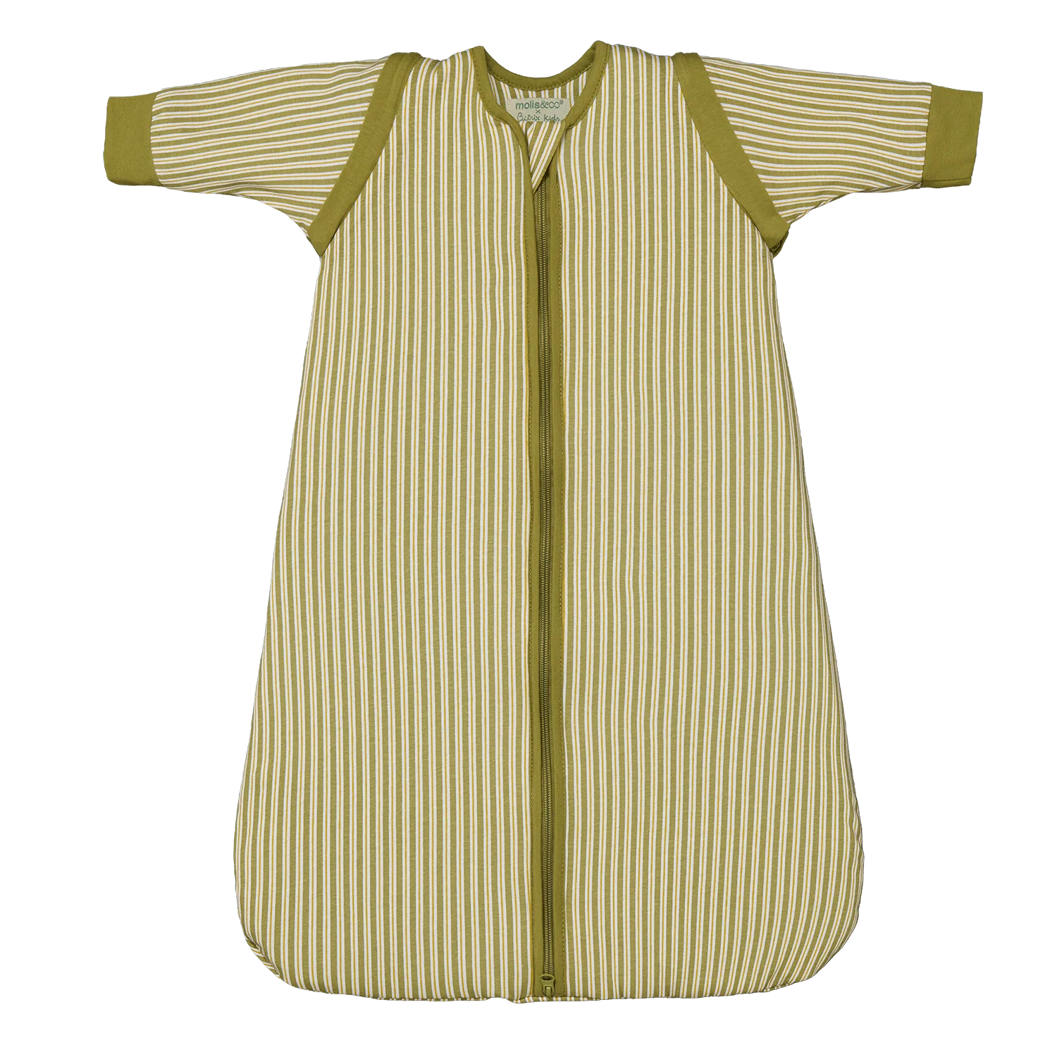 MolisandCo TOG 1.0 Saco de dormir sem pés e com mangas  Olive Green Stripes * por encomenda