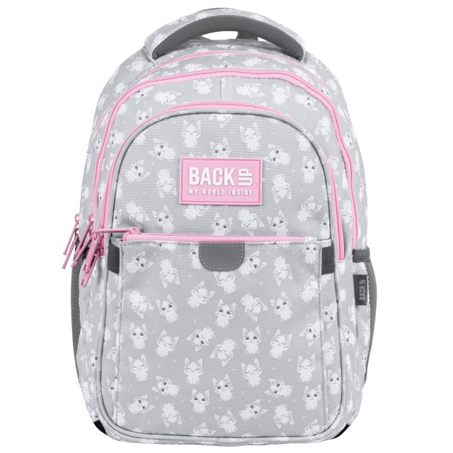 Vista lateral da mochila BackUP P 77 Gatinhos