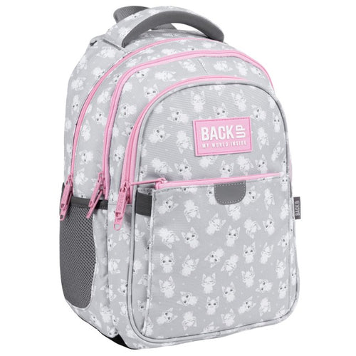 Mochila escolar BackUP P 77 Gatinhos, vista frontal