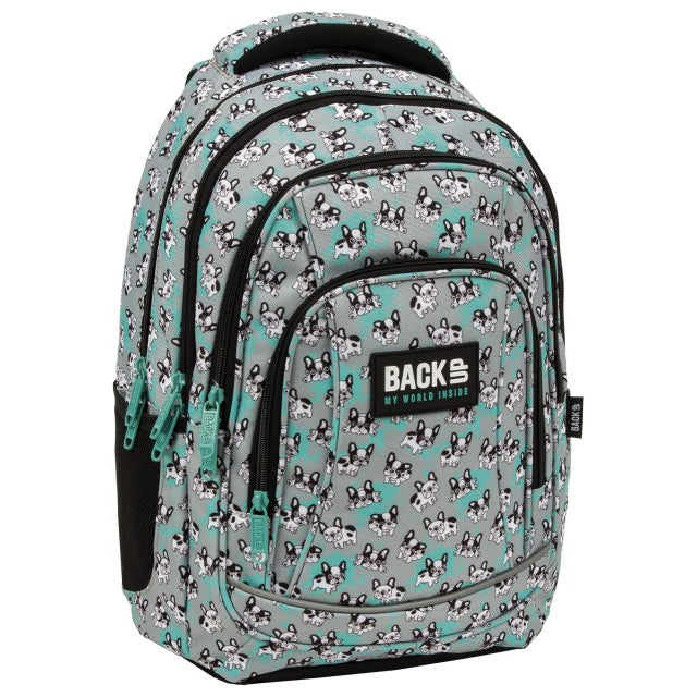 Mochila escolar BackUP A 08 Buldogue, vista frontal
