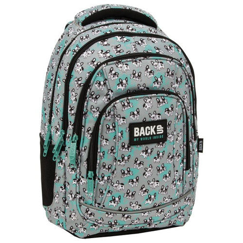 Mochila escolar BackUP A 08 Buldogue, vista frontal