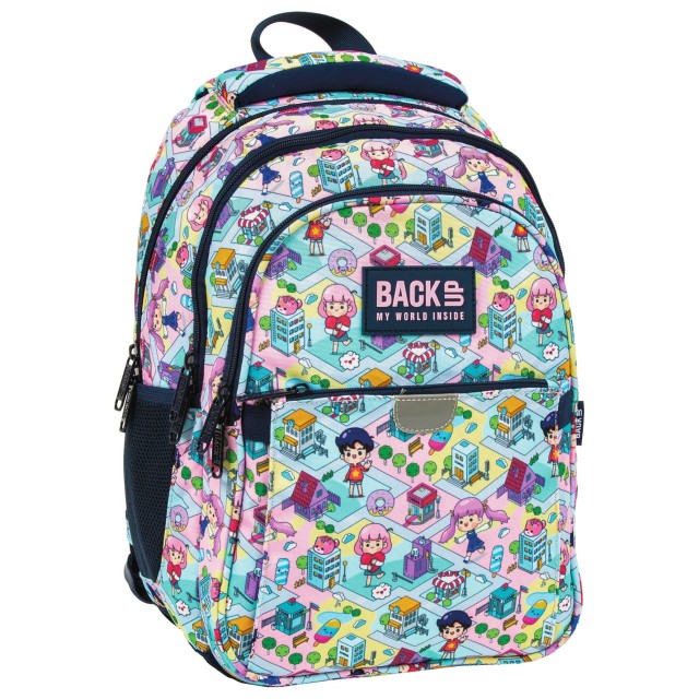 Mochila escolar BackUP P 01 Doll Game, vista frontal