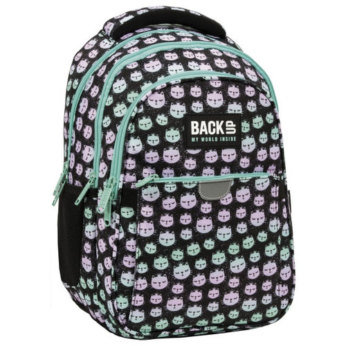 Mochila escolar BackUP P 06 Rainbow Cat, vista frontal