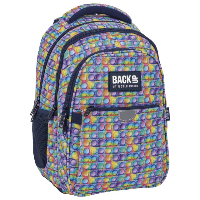 Mochila escolar BackUP P 17 Pop It, vista frontal