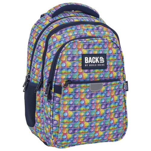 Mochila escolar BackUP P 17 Pop It, vista frontal
