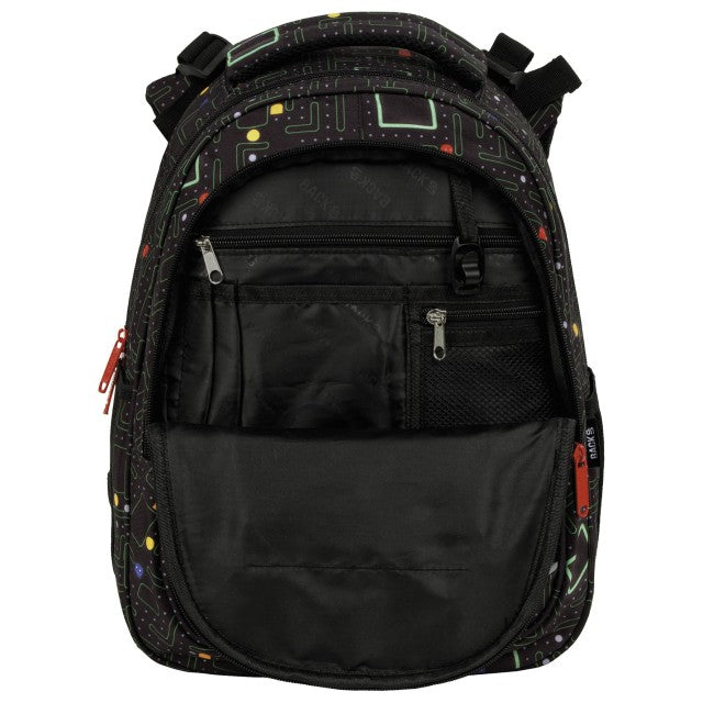 Bolso frontal organizador aberto