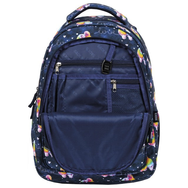 Bolso frontal organizador aberto