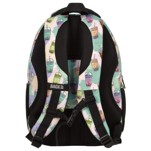 Costas acolchoadas e alças ajustáveis da mochila