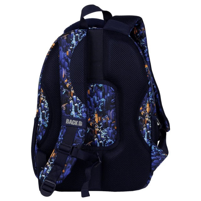 Interior da mochila com compartimento para portátil e tablet