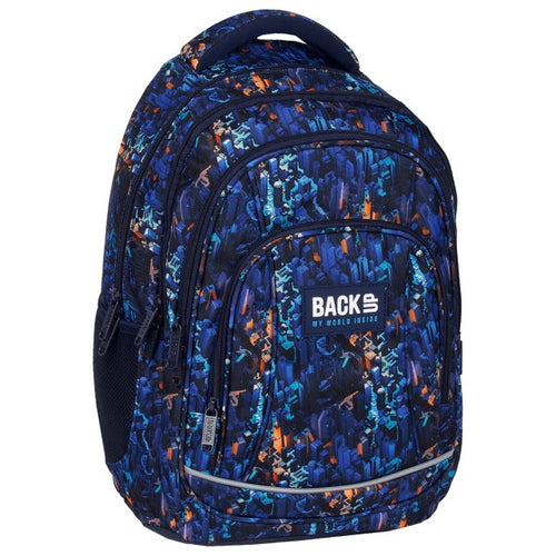 Mochila escolar BackUP A 53 City Lights, vista frontal