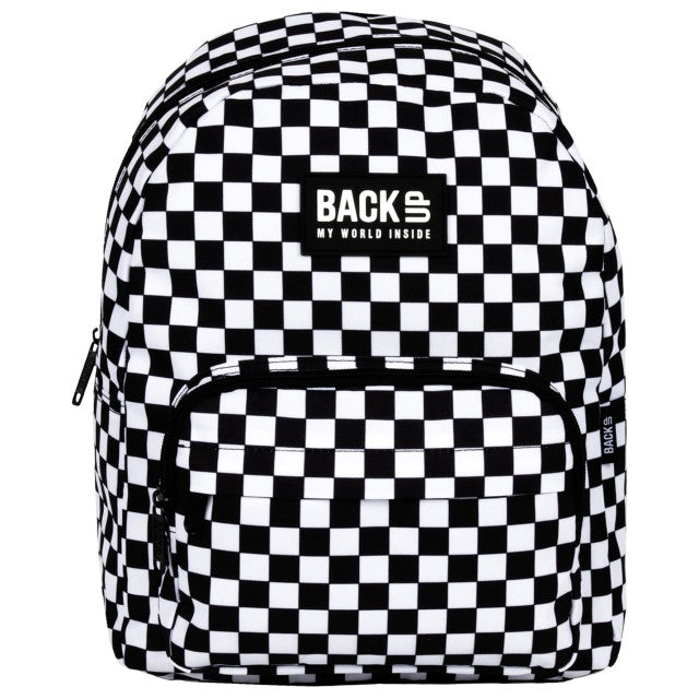 Detalhe do padrão xadrez preto e branco
