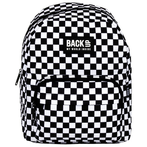 Detalhe do padrão xadrez preto e branco