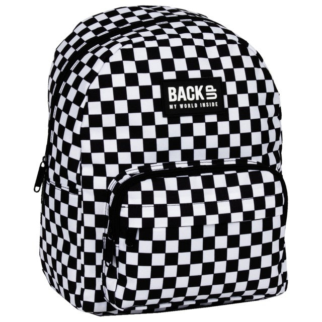Mochila escolar BackUP F 94 Xadrez, vista frontal