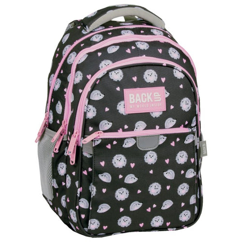 Mochila escolar BackUP P 16 Ouriços Doces, vista frontal