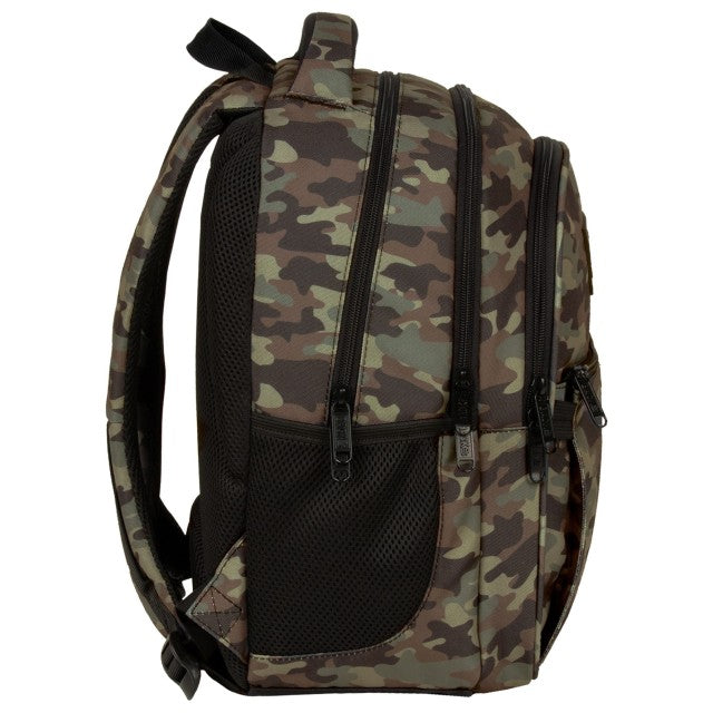 Costas ergonómicas e alças almofadadas da mochila Camuflagem Média