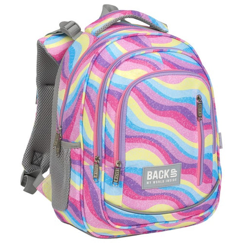 Mochila escolar BackUP R 21 Y2K Colours, vista frontal
