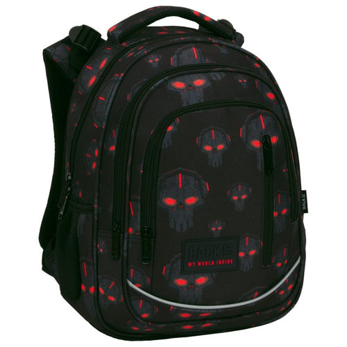 Mochila escolar BackUP R 45 Roboty Red, vista frontal